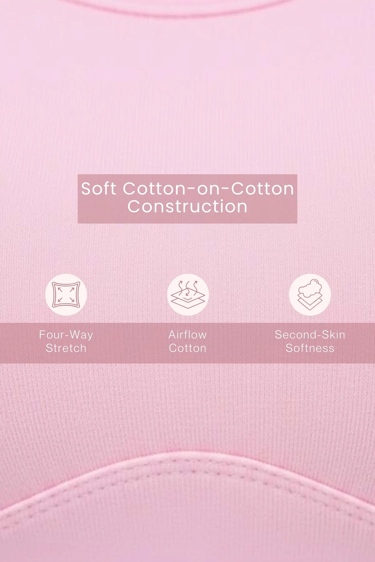 SecureFit Cotton Non-Padded Feeding Bra - Baby Pink - Image 5