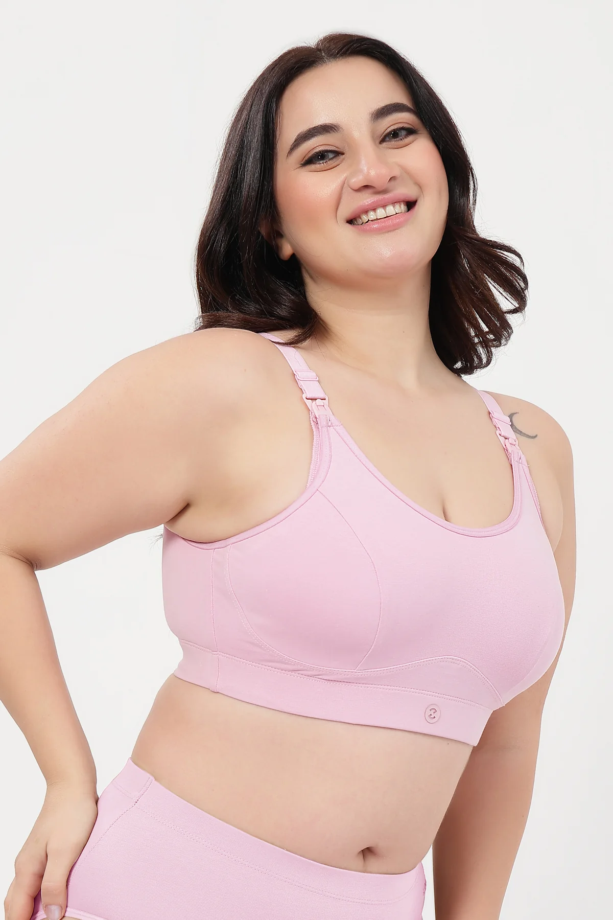 SecureFit Cotton Non-Padded Feeding Bra - Baby Pink - Image 7