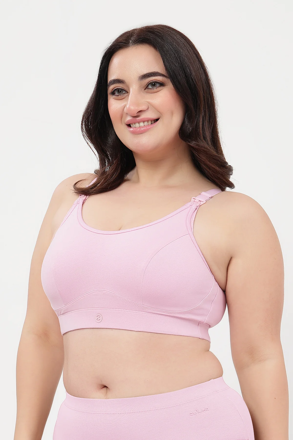 SecureFit Cotton Non-Padded Feeding Bra - Baby Pink - Image 8