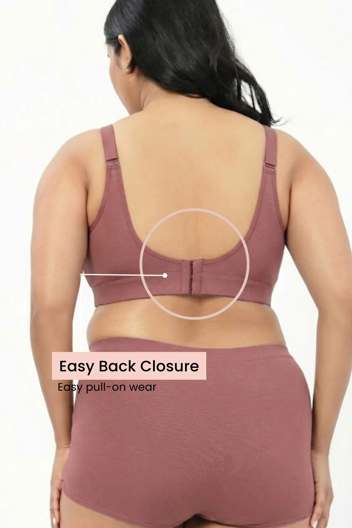 SecureFit Cotton Non-Padded Feeding Bra - Blush - Image 3