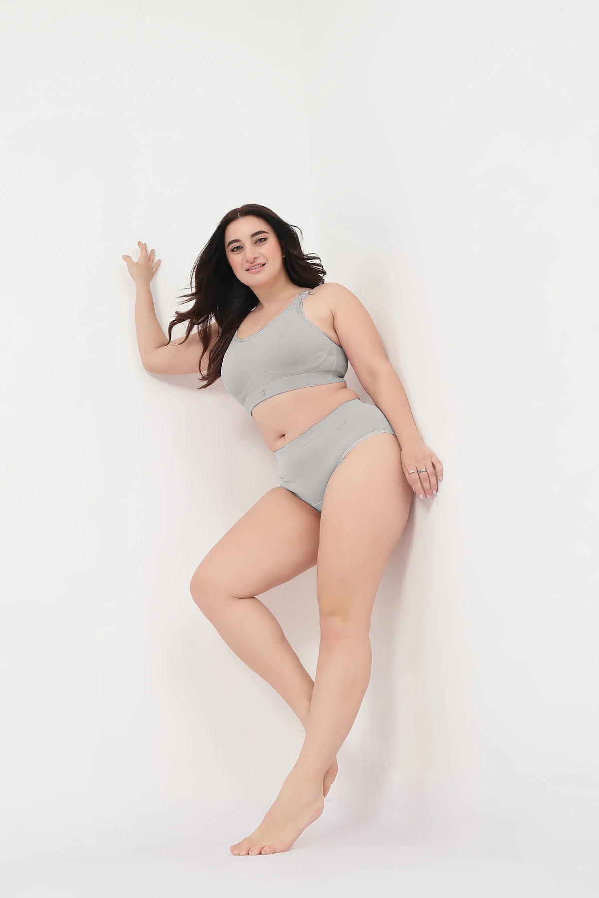 SecureFit Cotton Non-Padded Feeding Bra - Grey Melange - Image 8