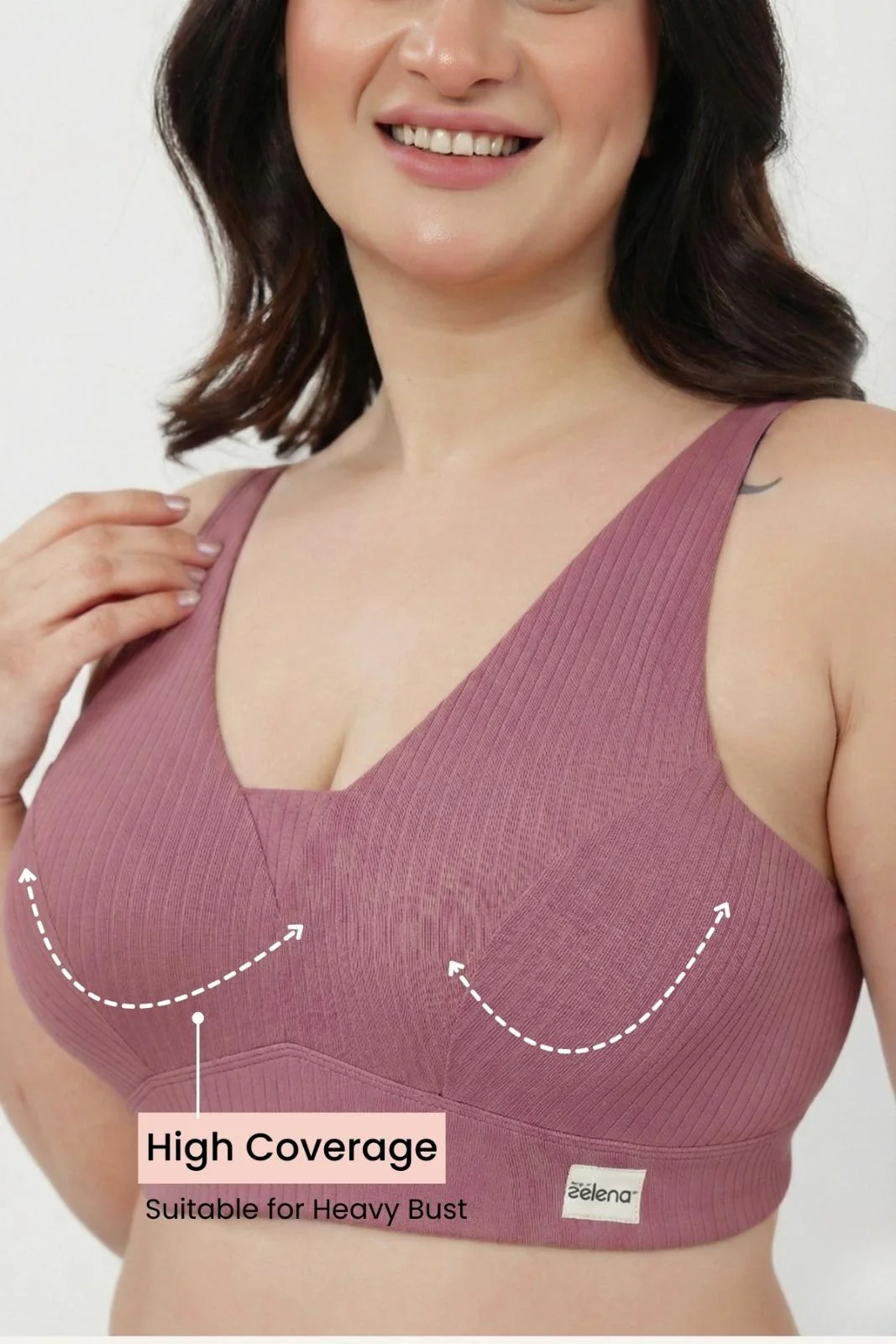 Sera Broad Rib Bra & Mid Rise Panty Set - Blush - Image 5