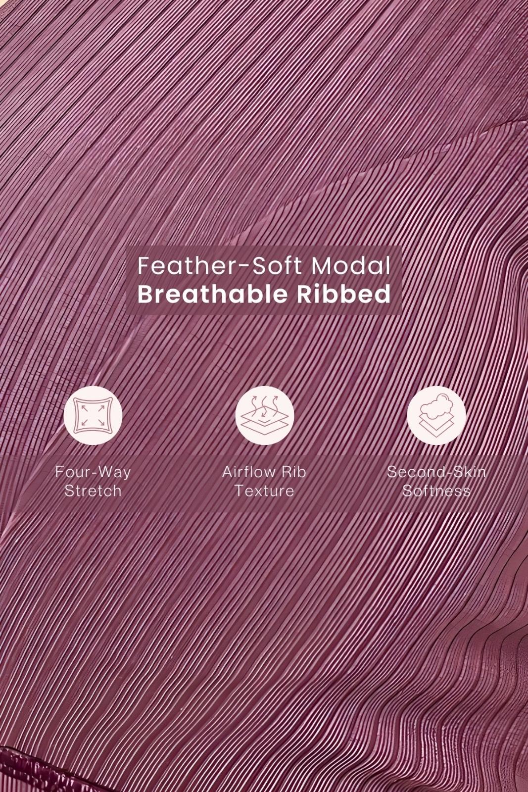 Sera Broad Rib Bra & Mid Rise Panty Set - Blush - Image 6