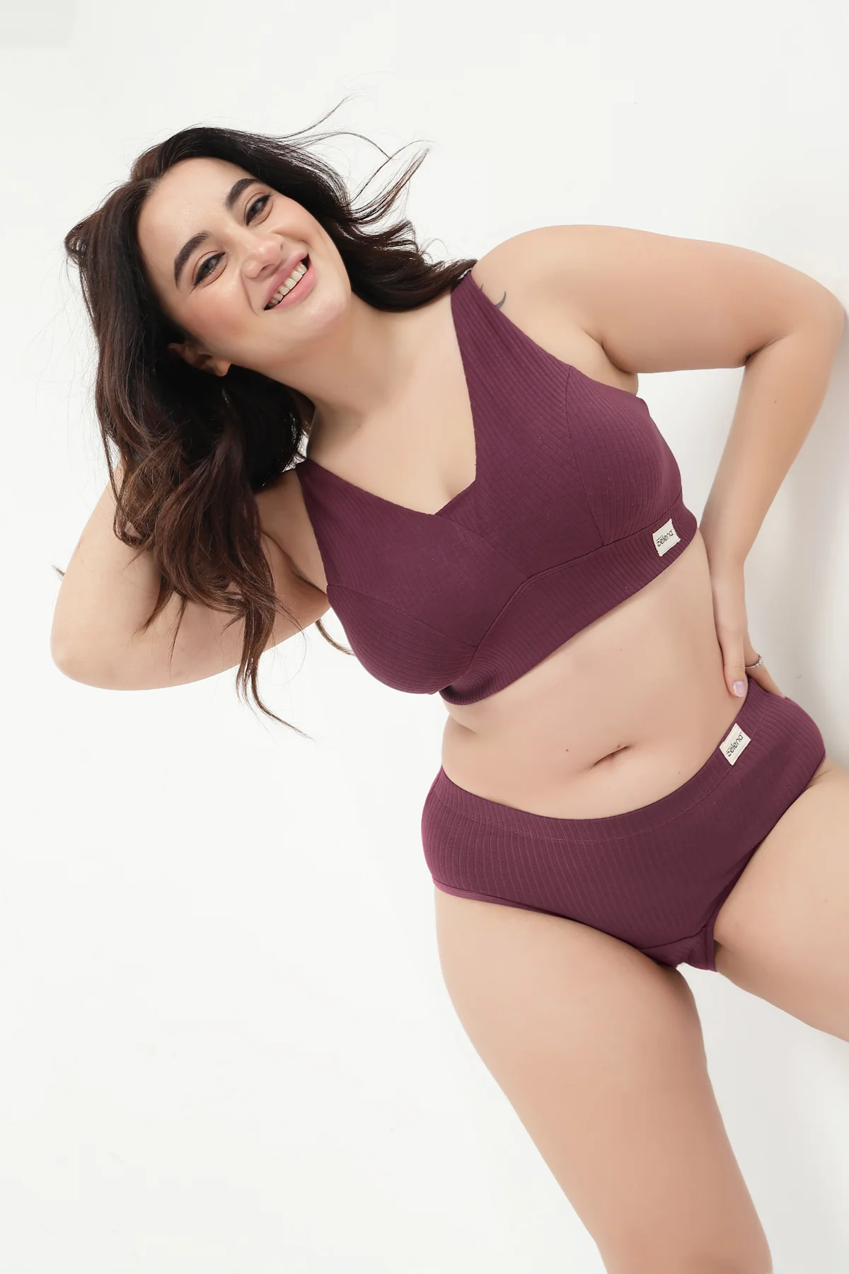 Sera Broad-Rib Bra Pack of 2 - (Lavender & Dark Berry) - Image 22
