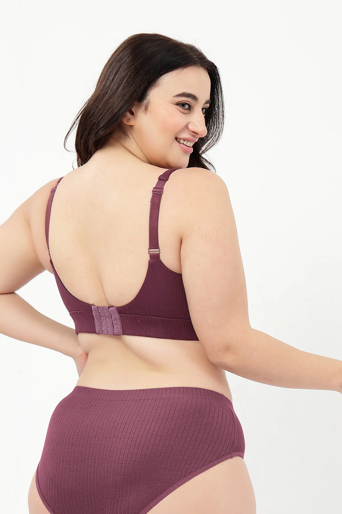 Sera Broad-Rib Bra Pack of 2 - (Lavender & Dark Berry) - Image 5