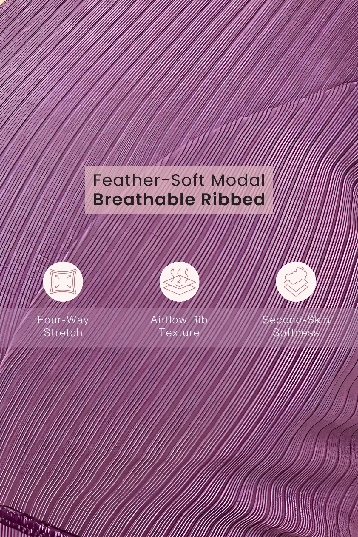 Sera Broad-Rib Bra - Purple - Image 4