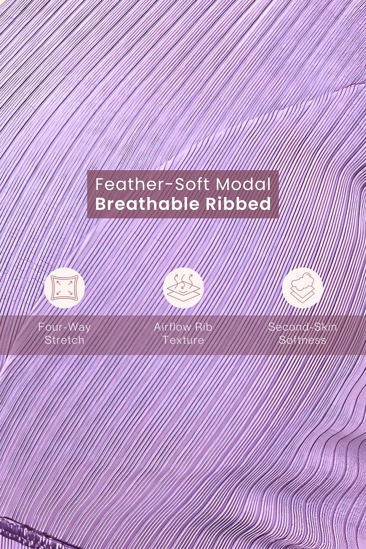 Sera Broad-Rib Bra - Lavender - Image 6