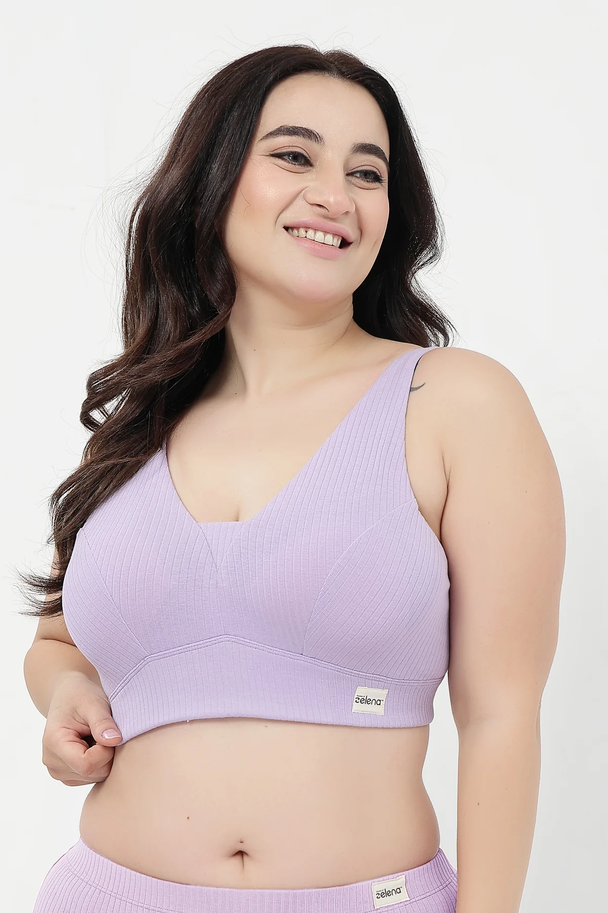 Sera Broad-Rib Bra - Lavender - Image 7
