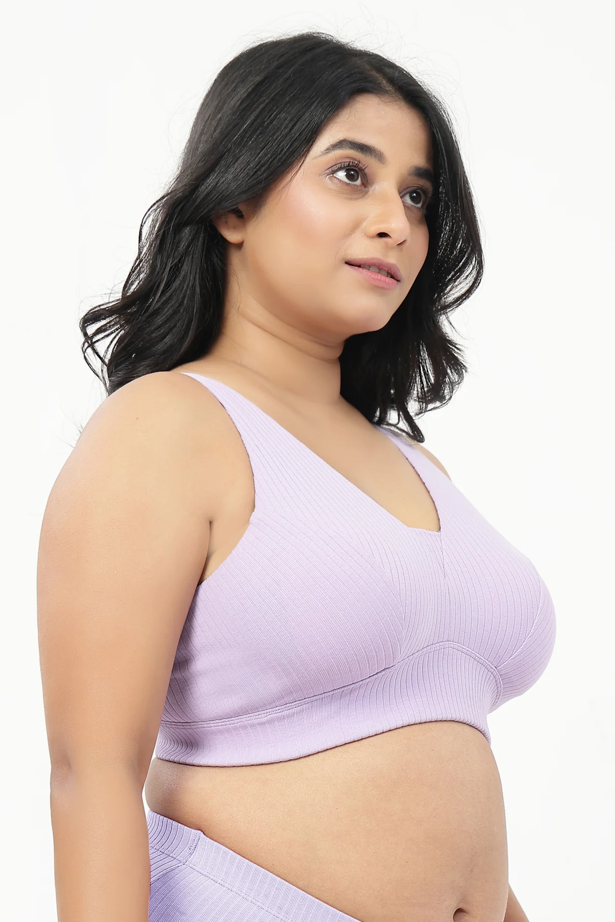 Sera Broad-Rib Bra - Lavender - Image 11