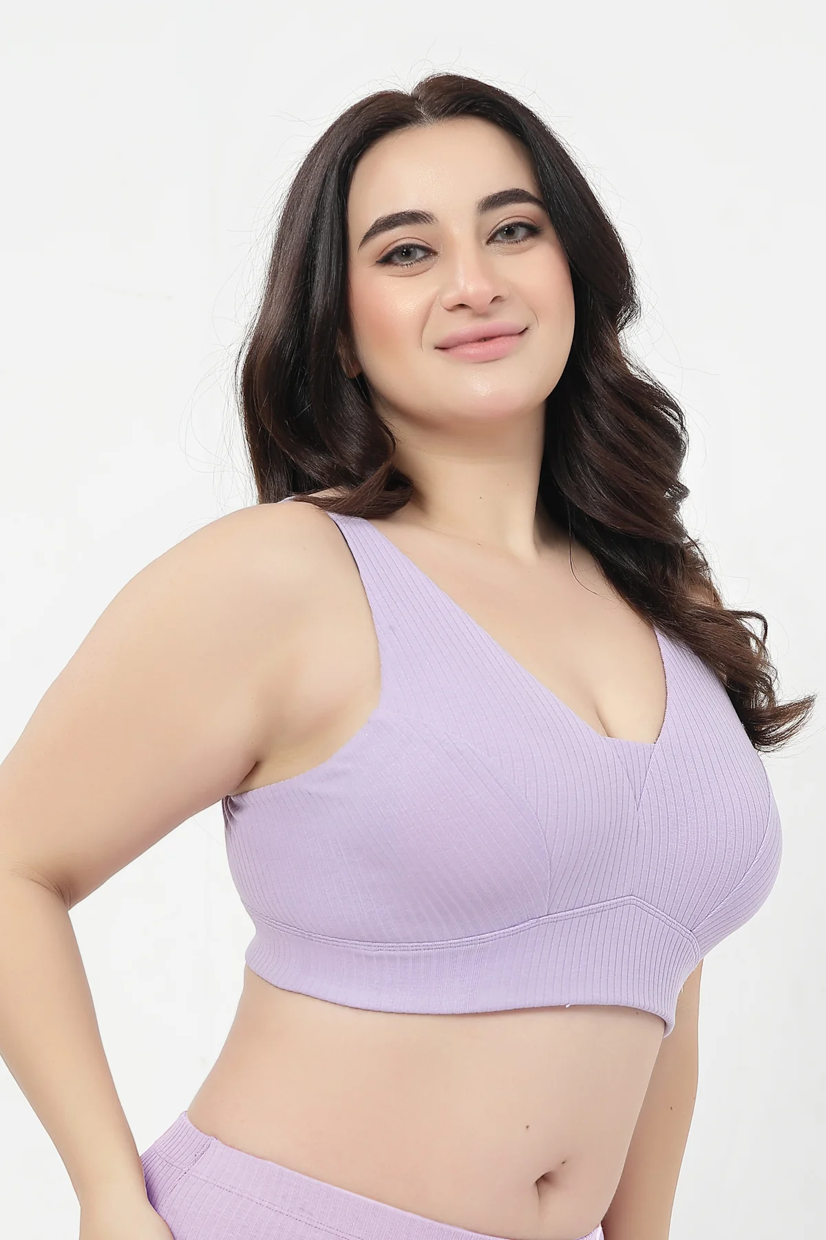 Sera Broad-Rib Bra - Lavender - Image 12