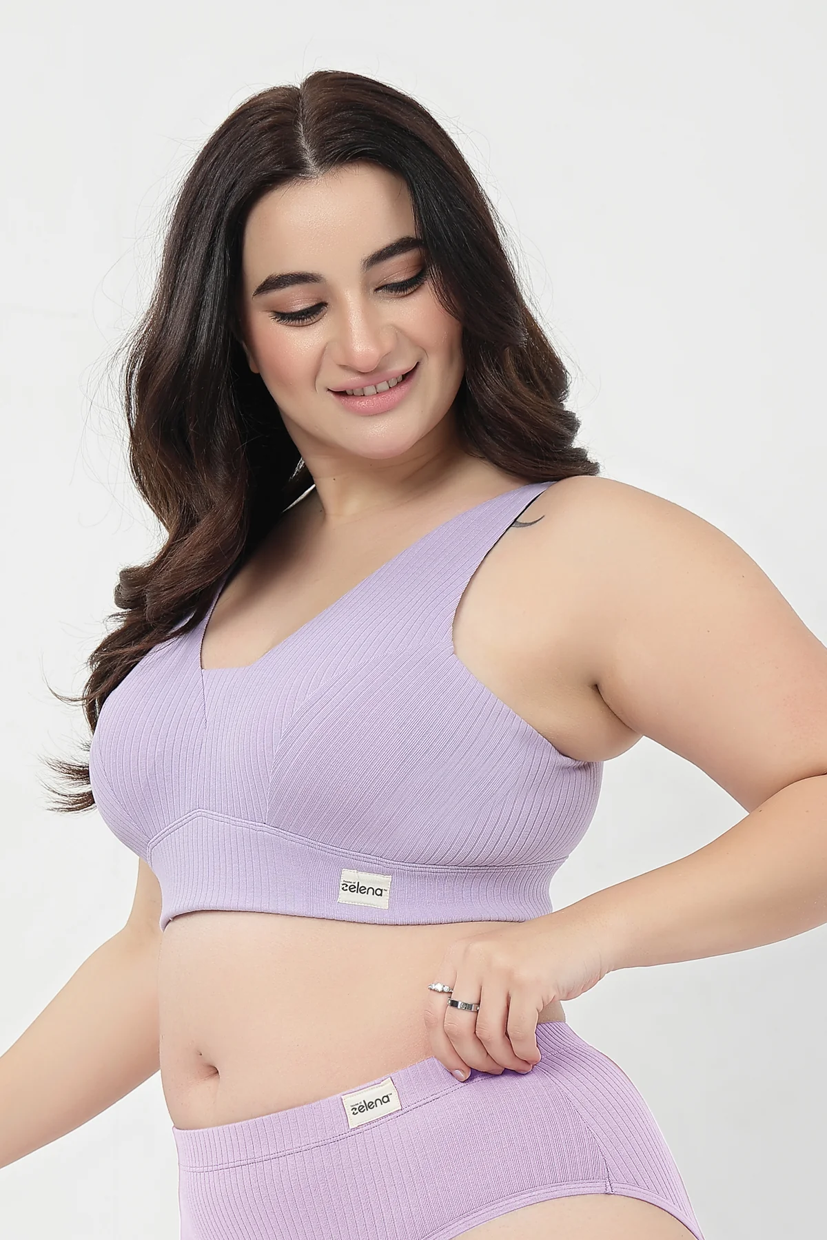 Sera Broad-Rib Bra - Lavender - Image 14