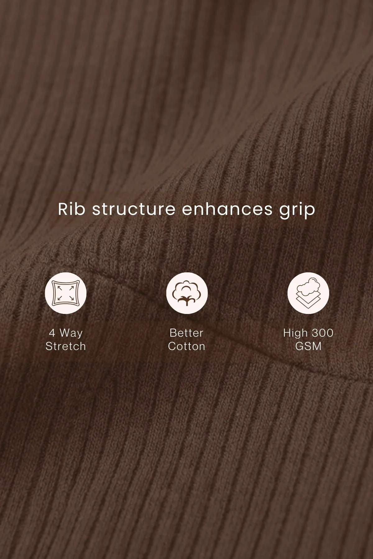 Sera Broad Rib Mid Rise Hipster - Mocha - Image 6