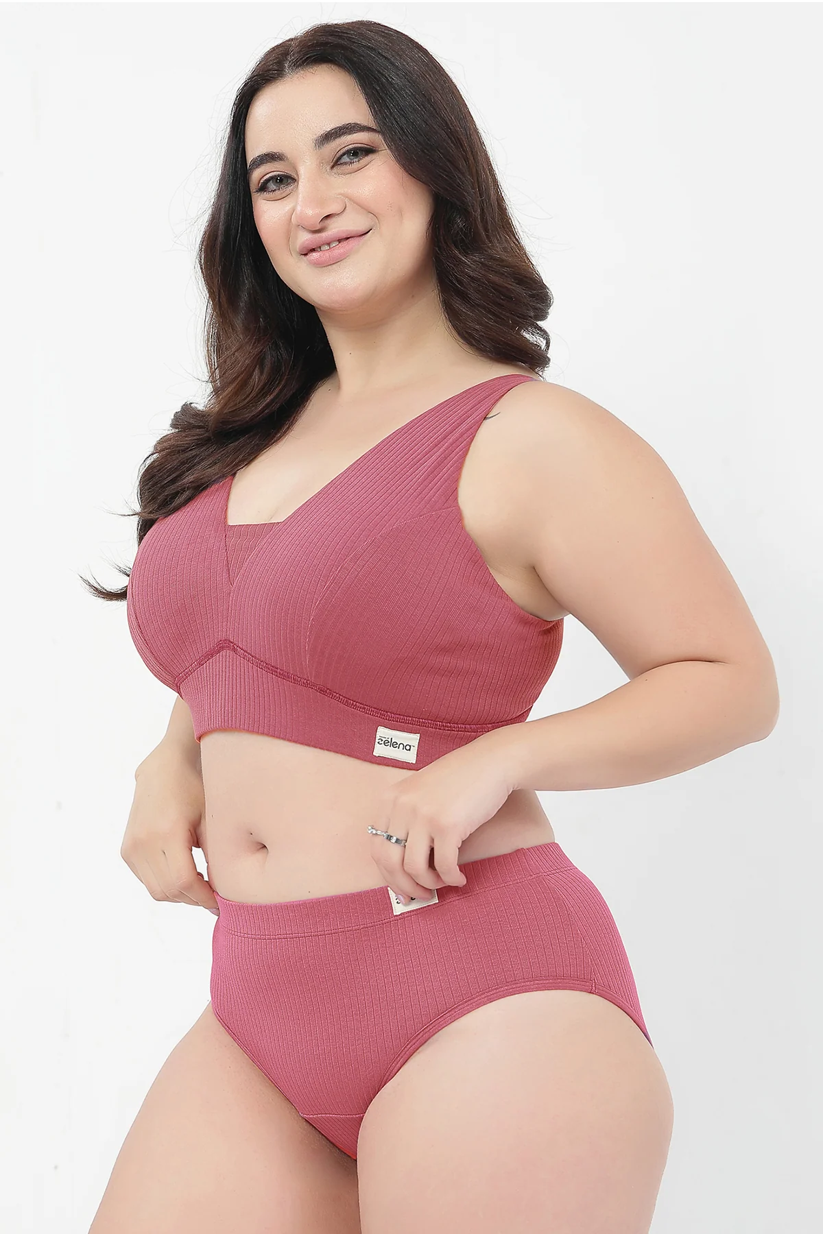 Sera Broad Rib Mid Rise Hipster Pack of 3 - (Blush, Mocha, Black) - Image 10