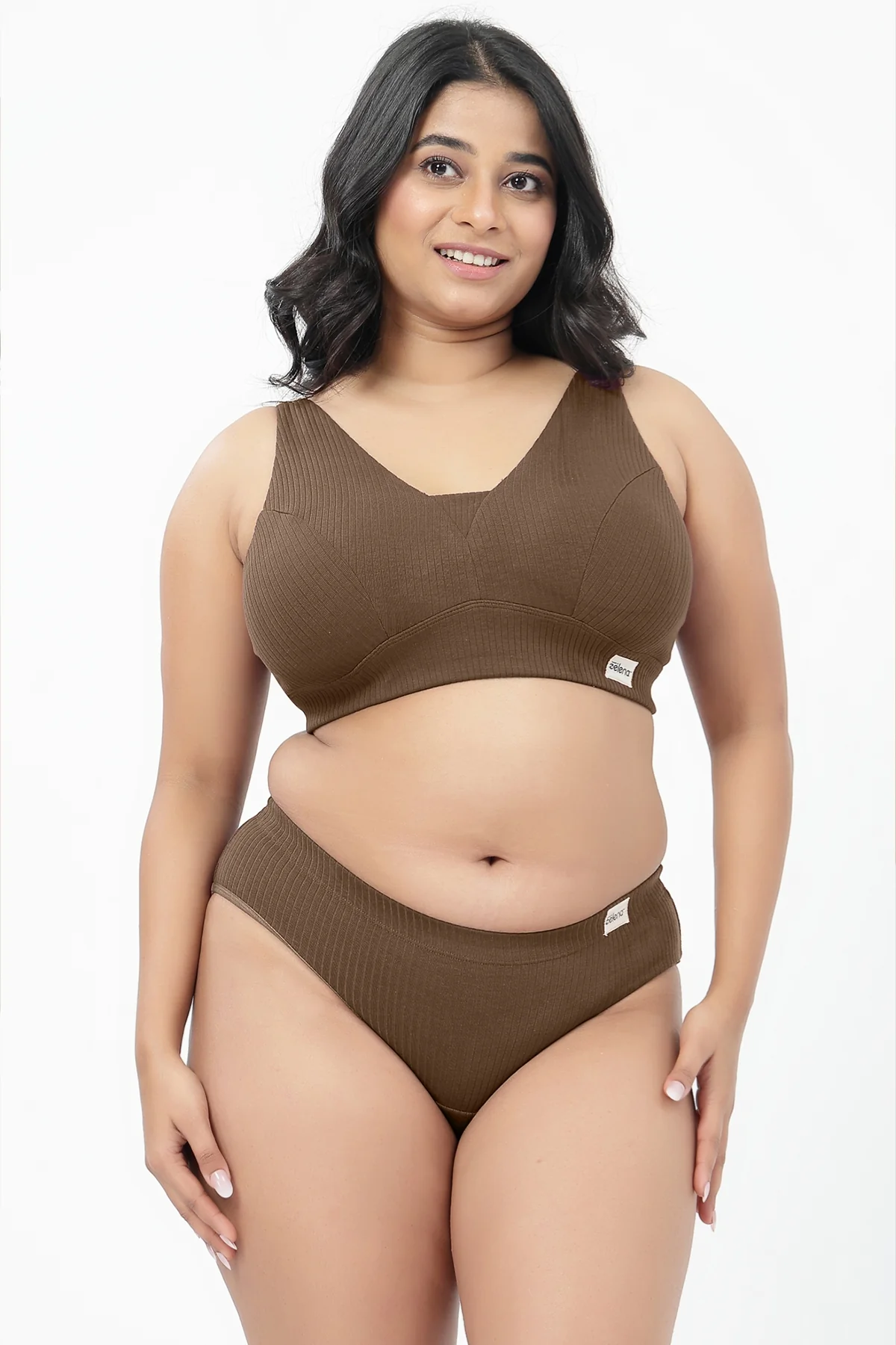 Sera Broad Rib Mid Rise Hipster Pack of 3 - (Blush, Mocha, Black) - Image 7
