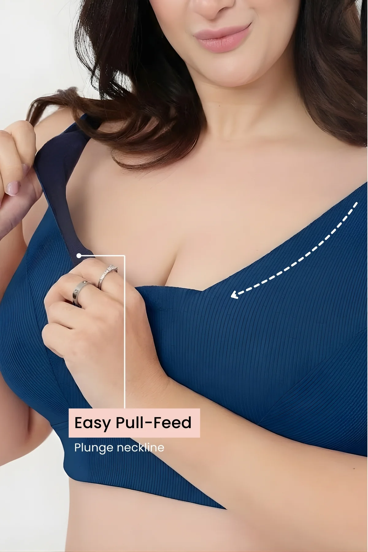 Sera Fine-Rib Bra - Airforce - Image 4