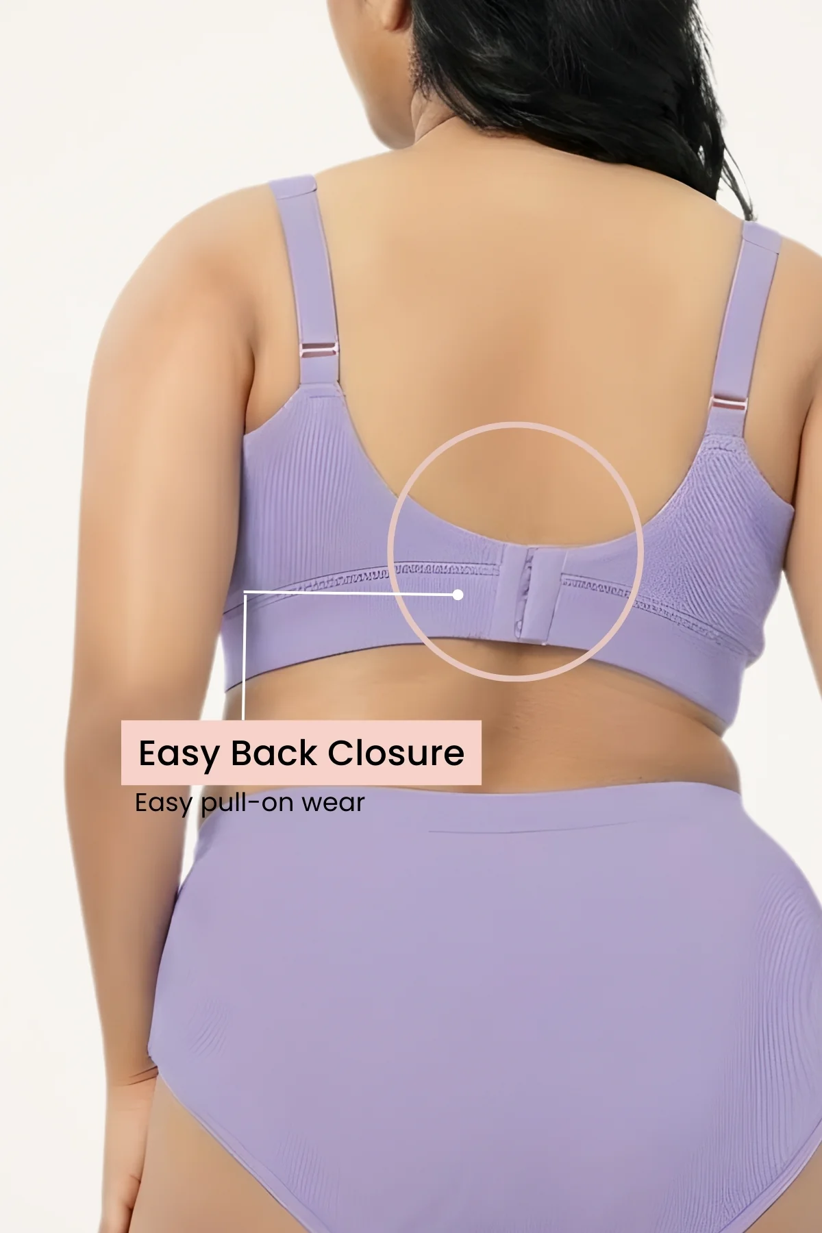 Sera Fine-Rib Bra - Lavender - Image 3