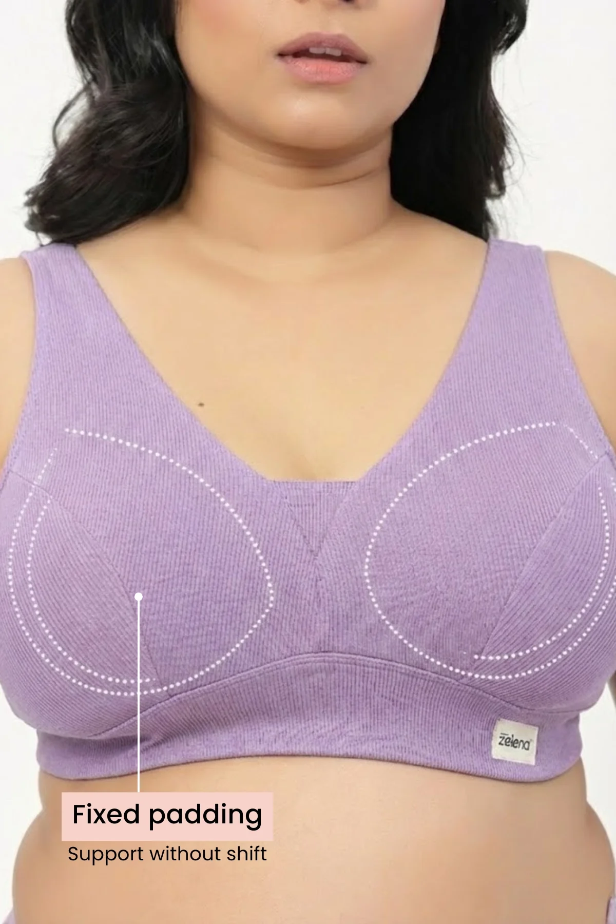 Sera Fine-Rib Bra - Lavender - Image 5