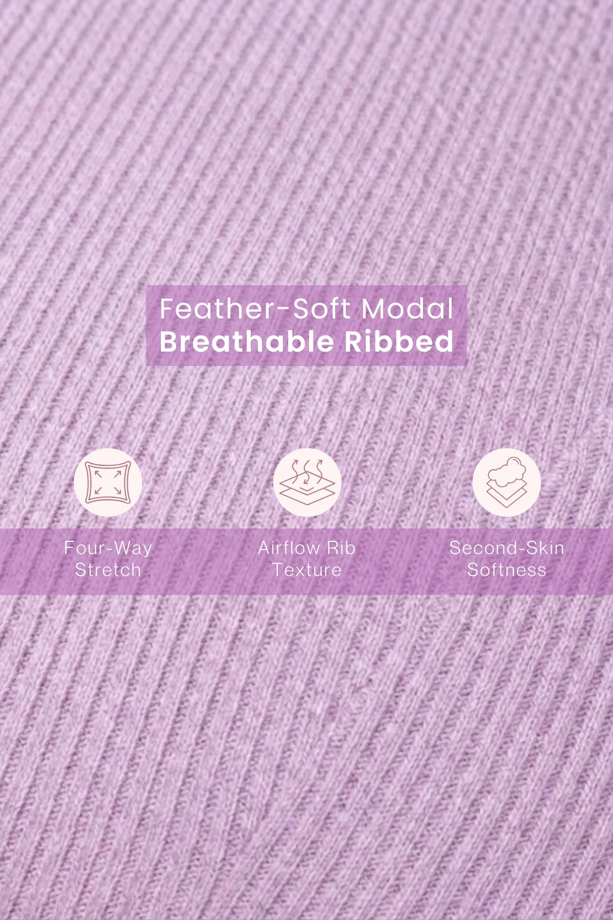 Sera Fine-Rib Bra - Lavender - Image 6