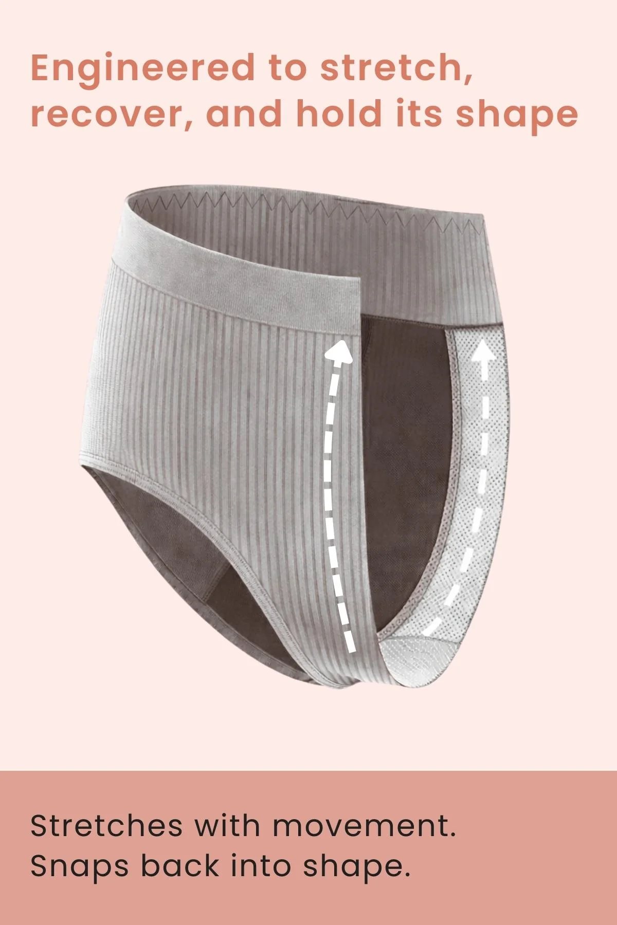 Sera Fine Rib Bra & Mid Rise Panty Set - Grey Melange - Image 10