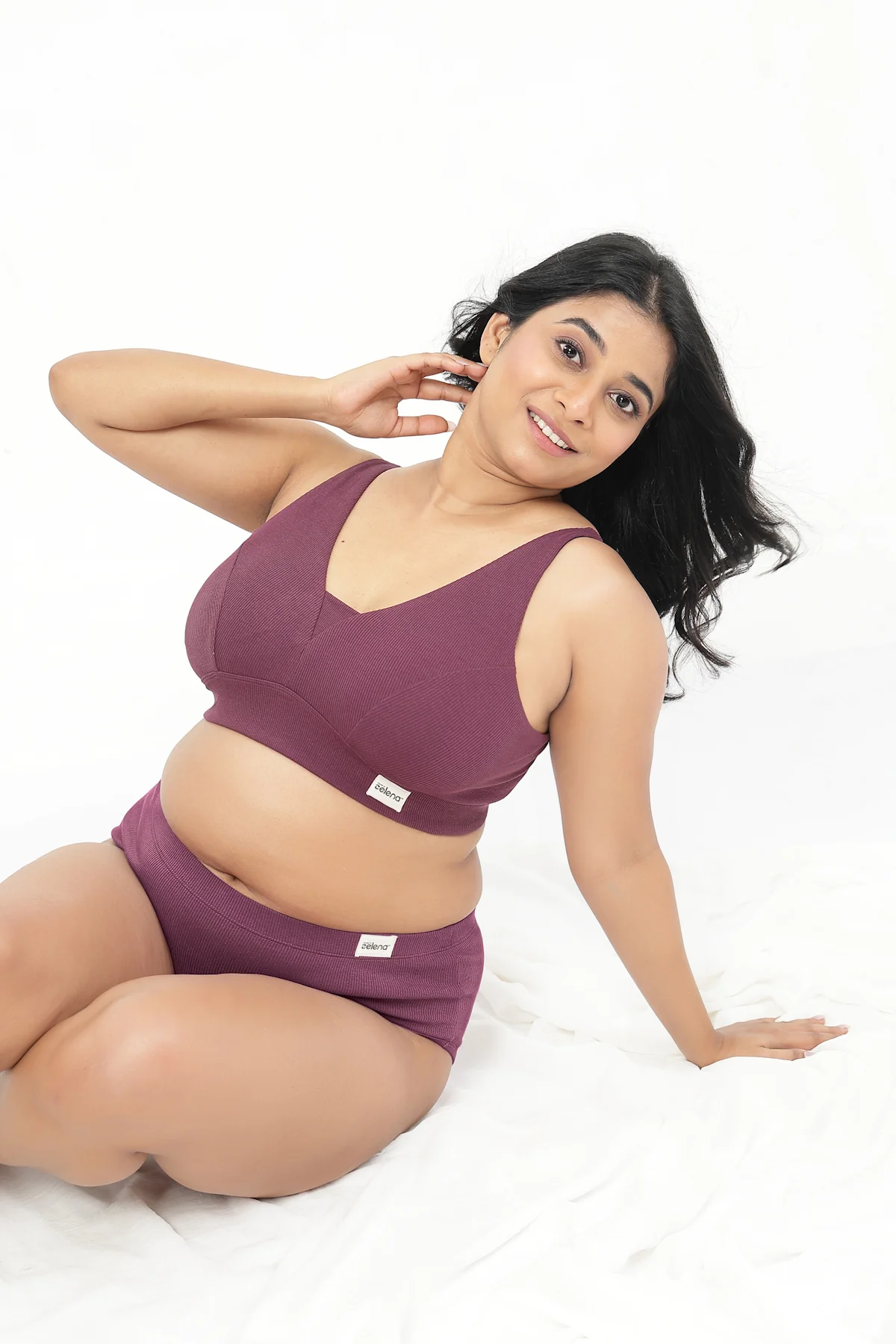 Sera Fine-Rib Bra Pack Of 2 - (Dark Berry & Pink) - Image 19