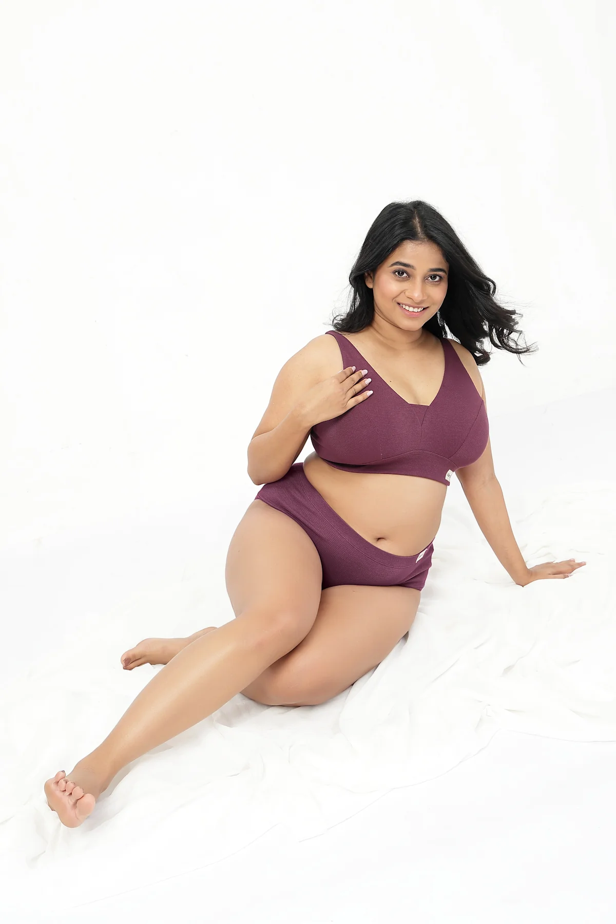Sera Fine-Rib Bra Pack Of 2 - (Dark Berry & Pink) - Image 20