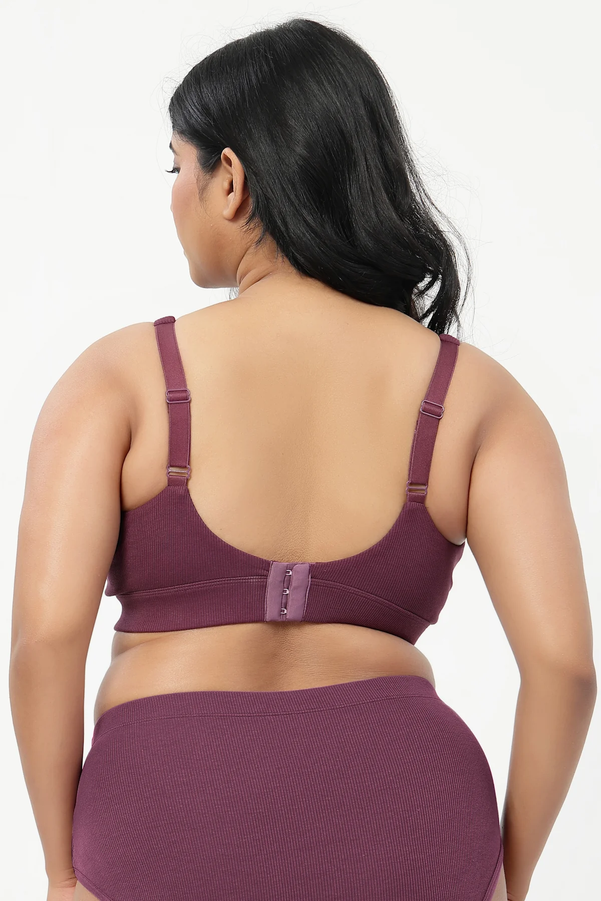 Sera Fine-Rib Bra Pack Of 2 - (Dark Berry & Pink) - Image 4