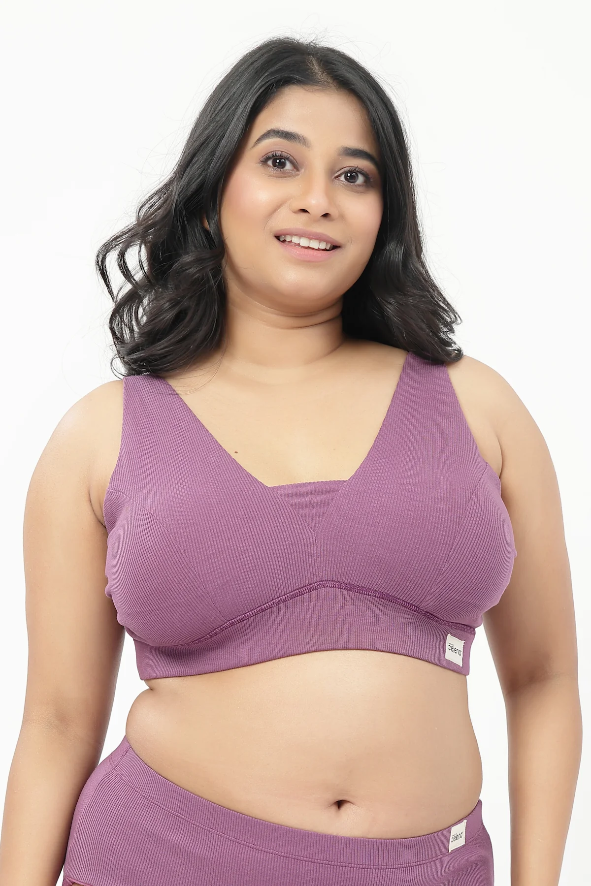 Sera Fine-Rib Bra Pack of 3 - (Pink , Purple & Dark Berry) - Image 12