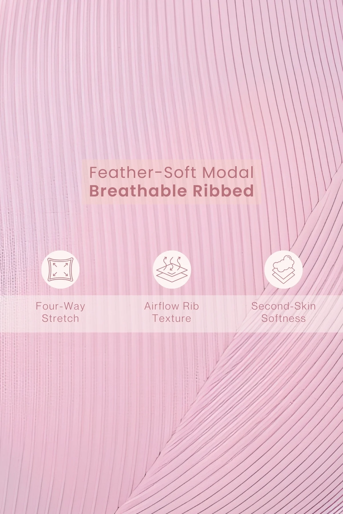 Sera Fine-Rib Bra - Pink - Image 6