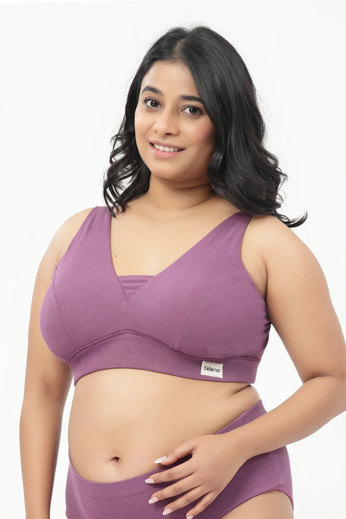 Sera Fine-Rib Bra Pack of 3 - (Pink , Purple & Dark Berry) - Image 20