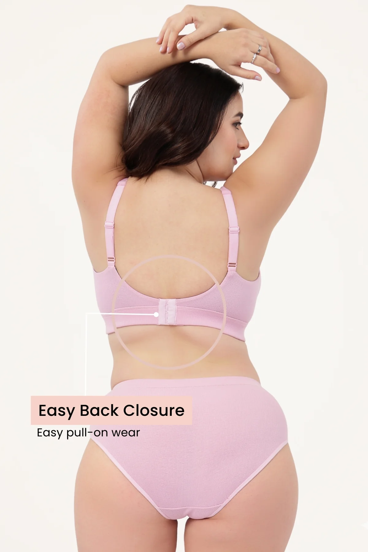 Sera Fine-Rib Bra - Pink - Image 3
