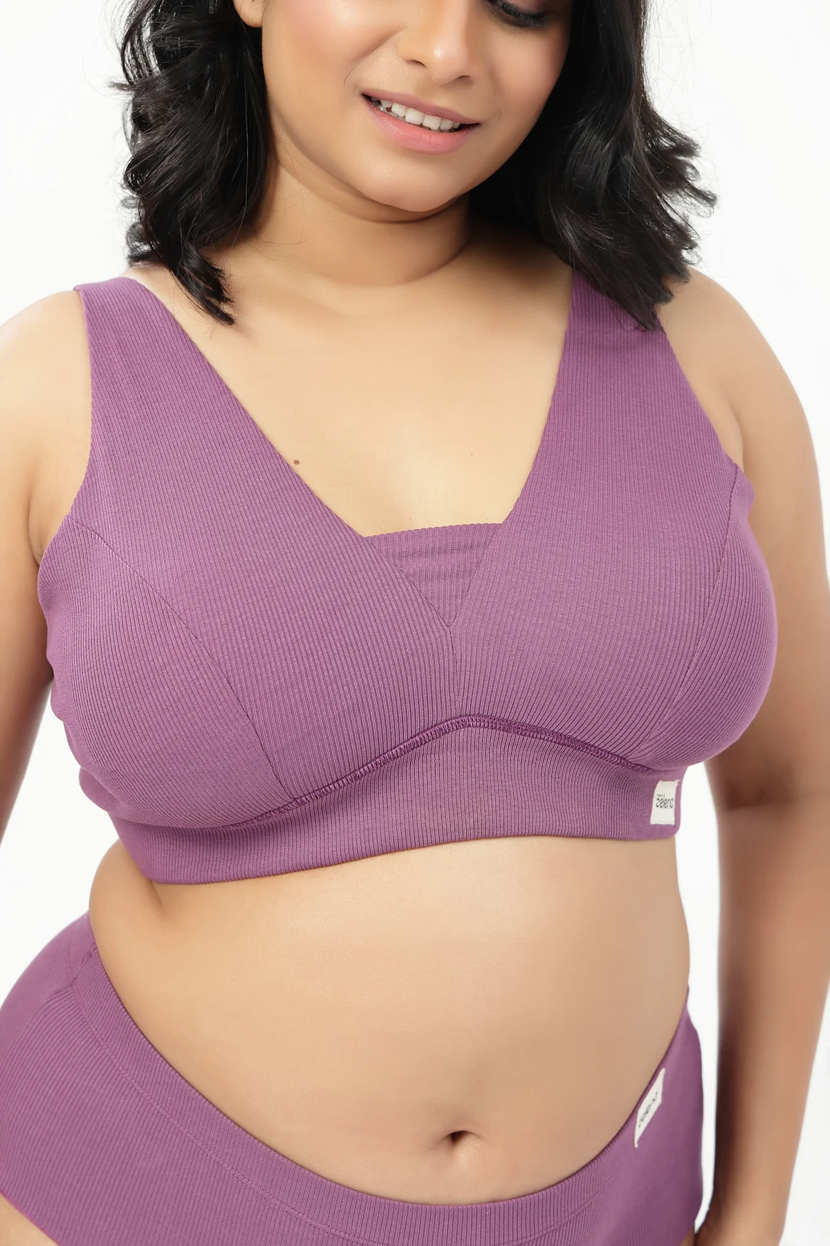 Sera Fine-Rib Bra Pack of 3 - (Pink , Purple & Dark Berry) - Image 6