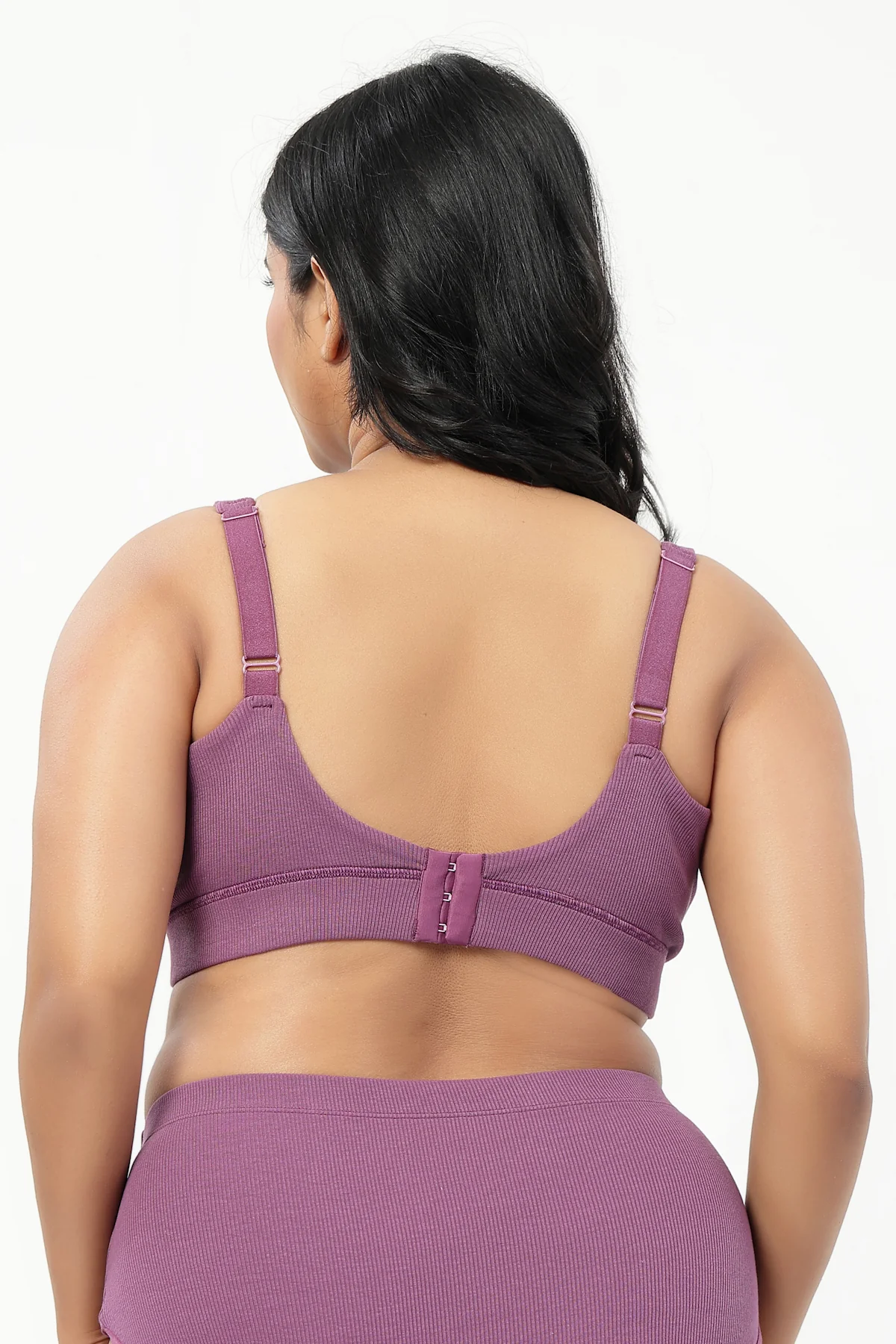 Sera Fine-Rib Bra - Purple - Image 2
