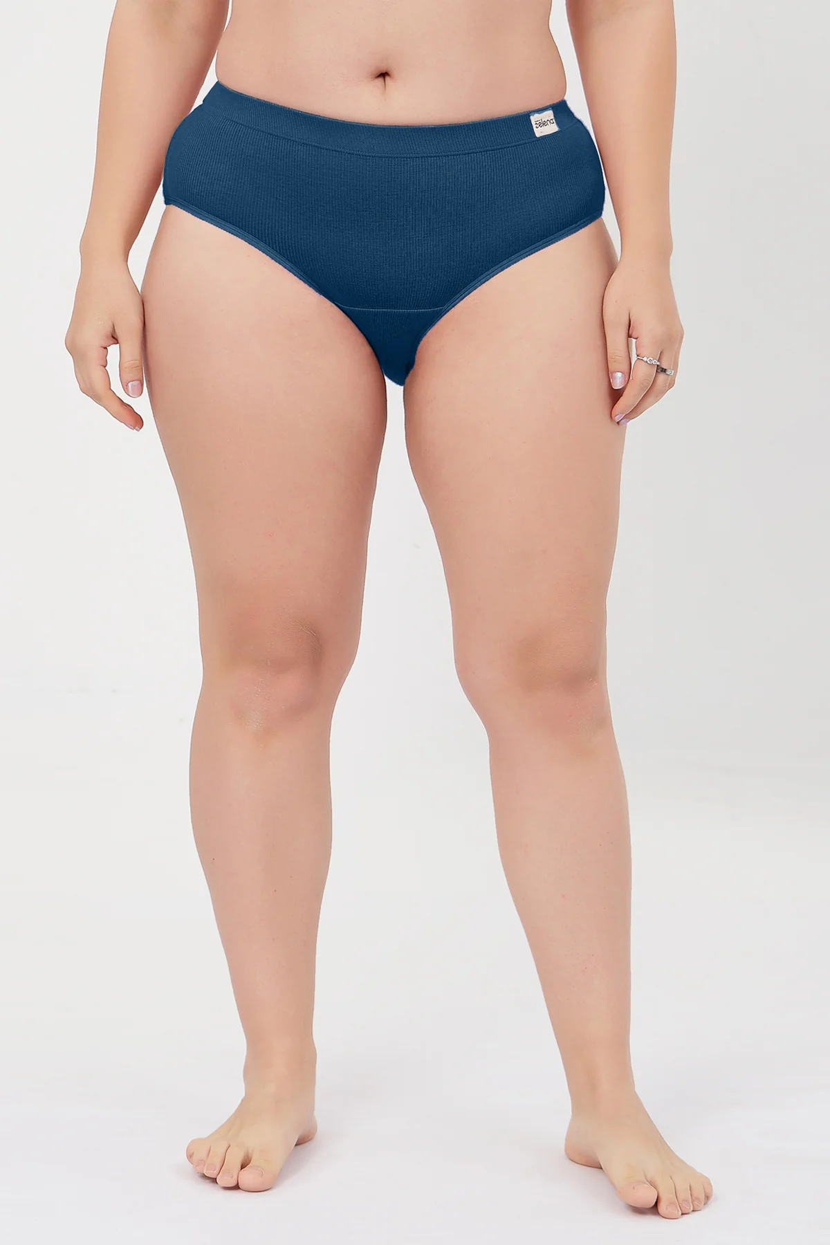 Sera Fine Rib Mid Rise Hipster - Airforce - Image 13