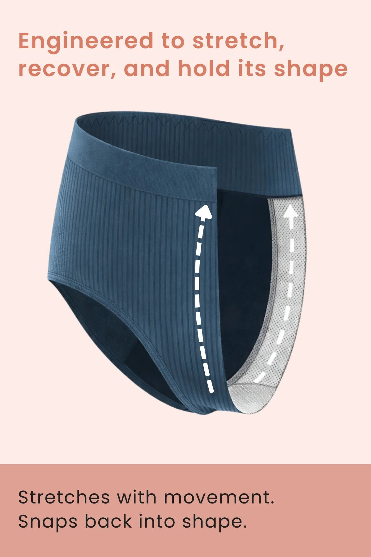 Sera Fine Rib Mid Rise Hipster - Airforce - Image 5
