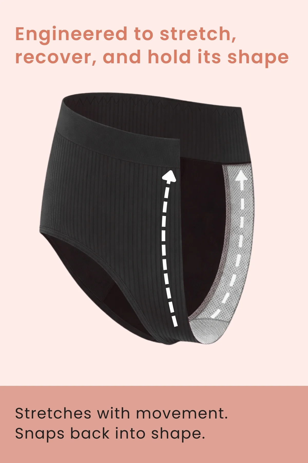 Sera Fine Rib Mid Rise Hipster - Black - Image 5