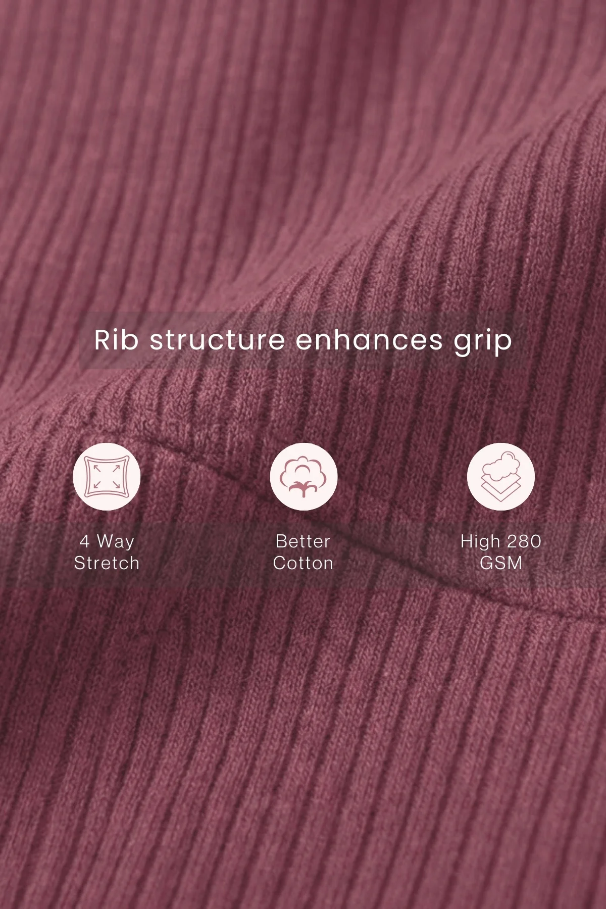 Sera Fine Rib Mid Rise Hipster - Blush - Image 6