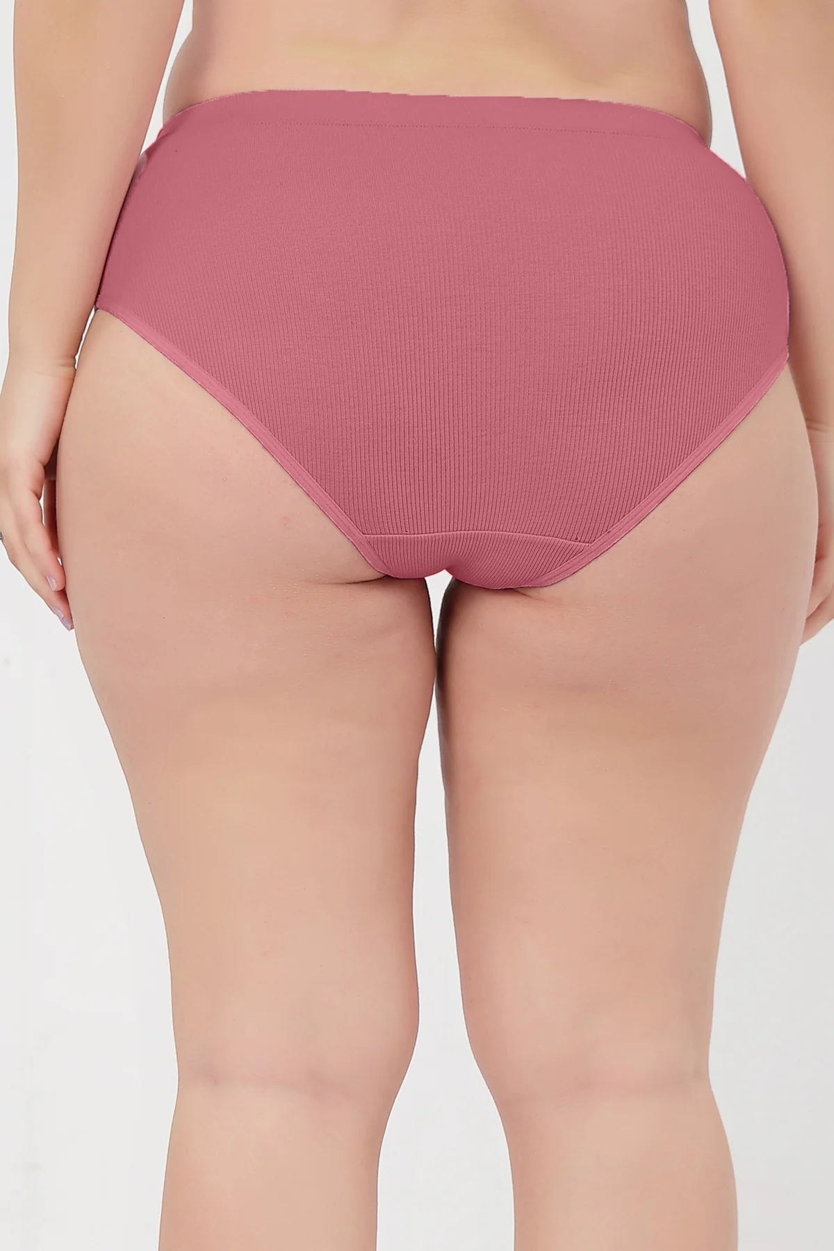 Sera Fine Rib Mid Rise Hipster - Blush - Image 9