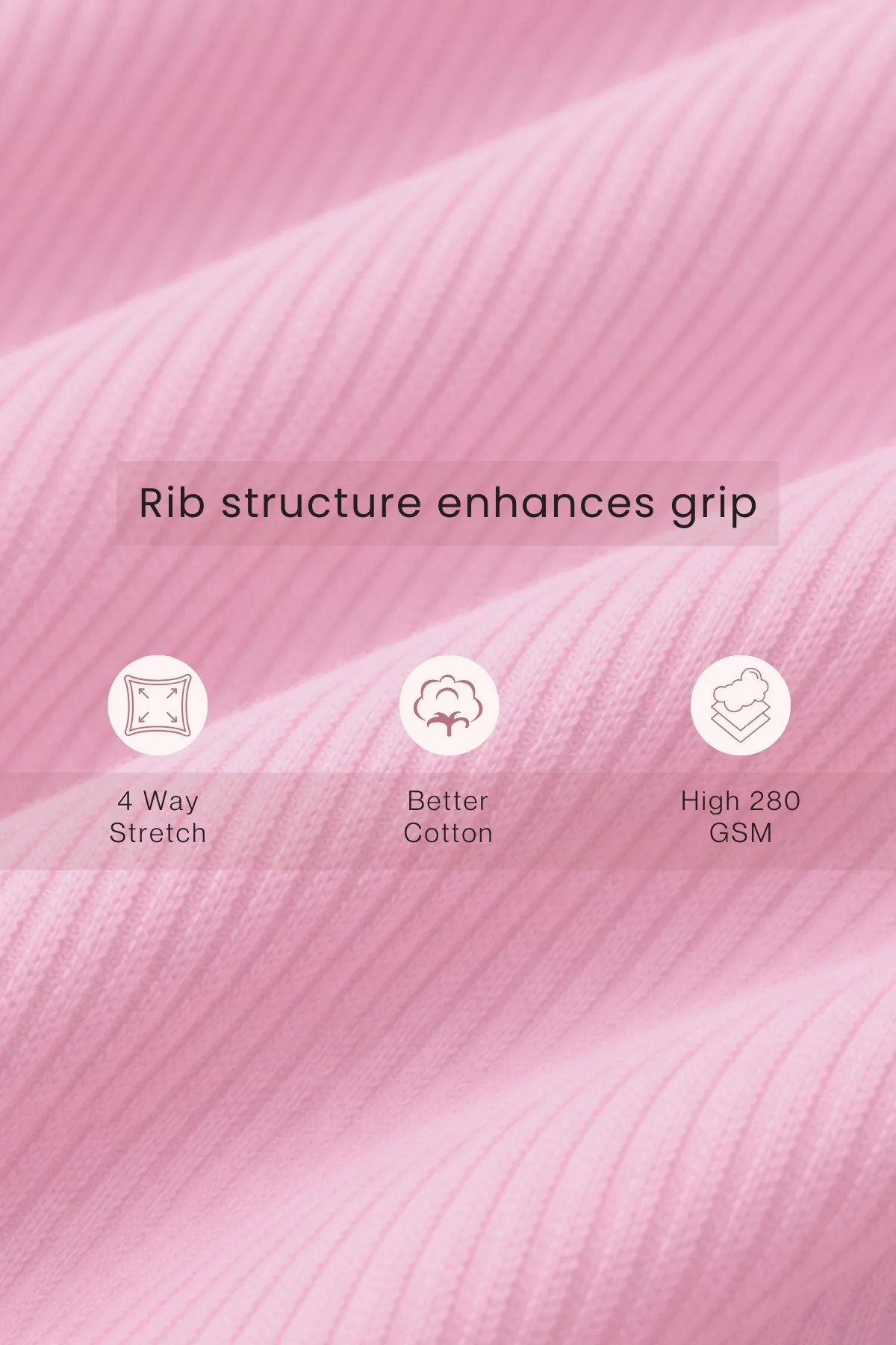Sera Fine Rib Mid Rise Hipster - Pink - Image 6
