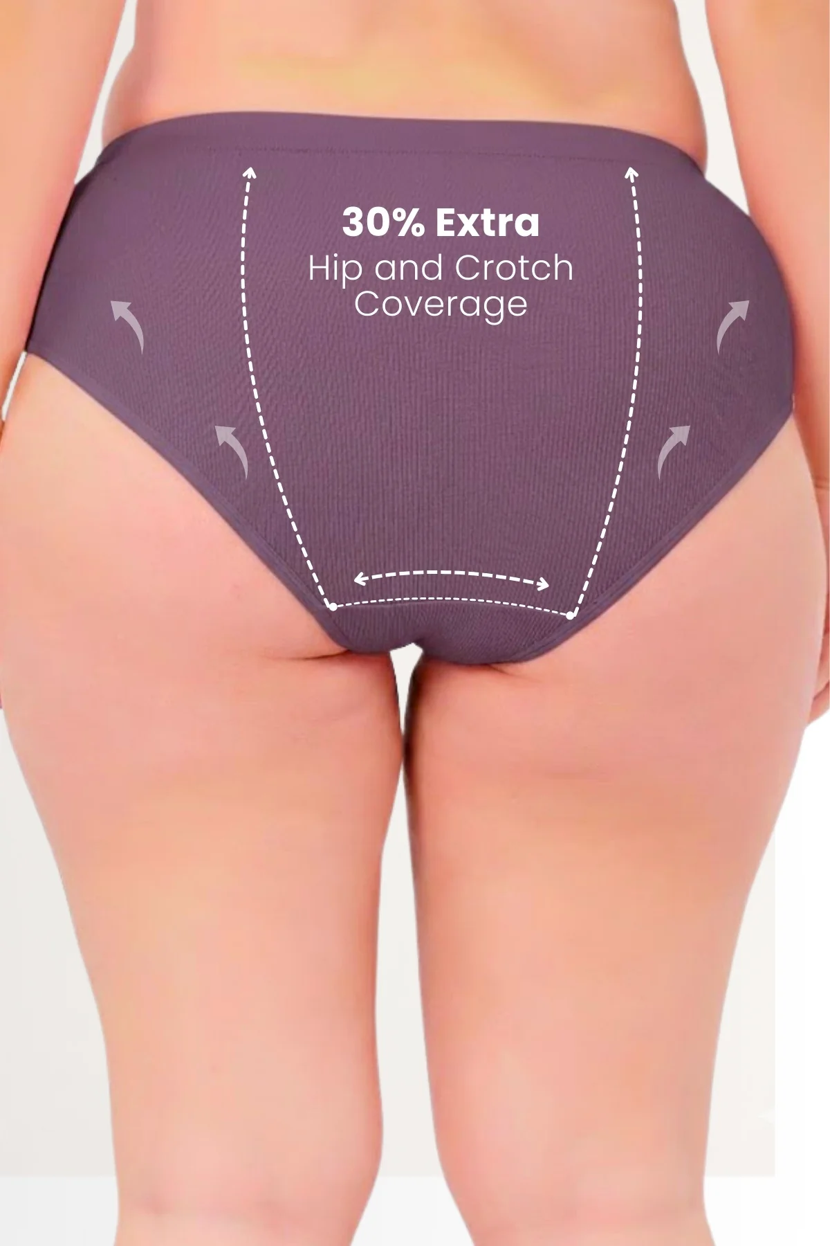 Sera Fine Rib Mid Rise Hipster - Purple - Image 2