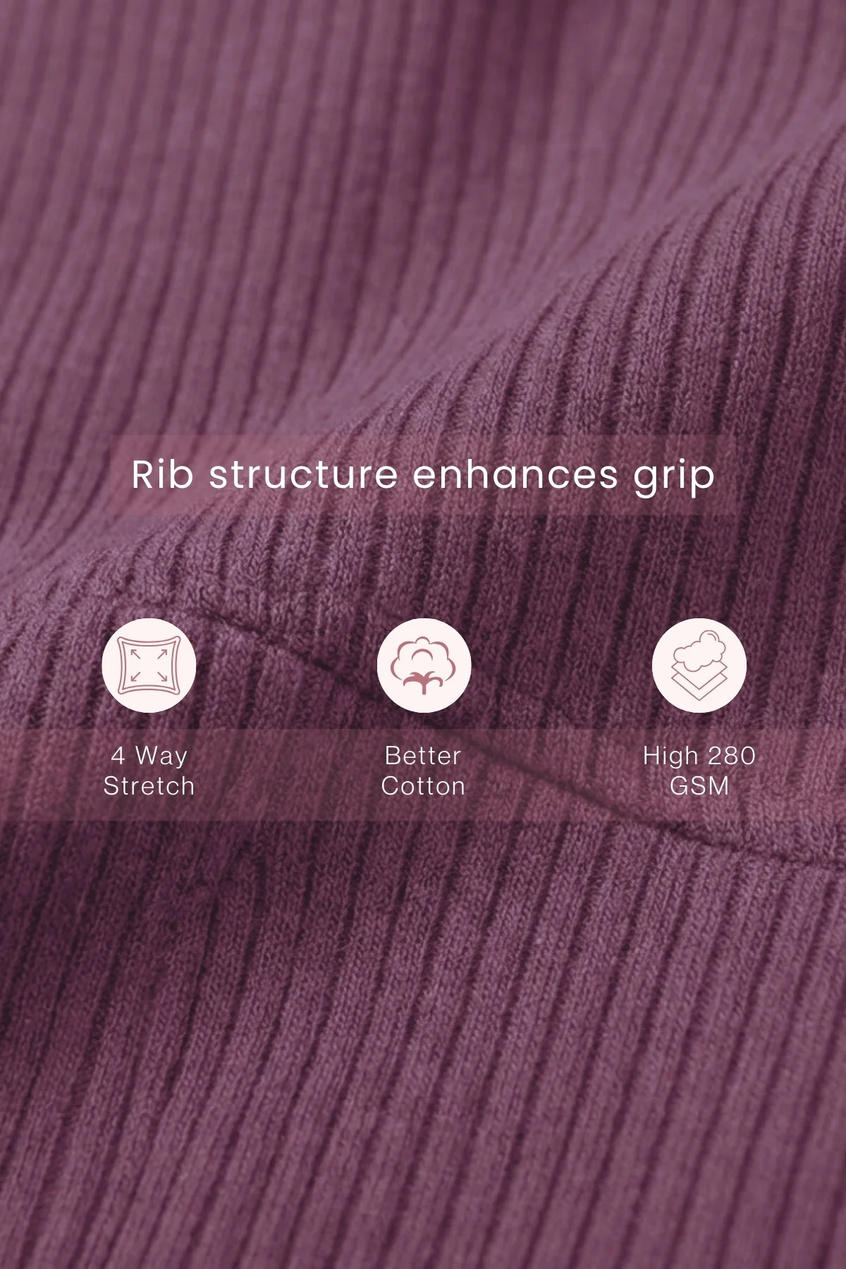Sera Fine Rib Mid Rise Hipster - Purple - Image 6