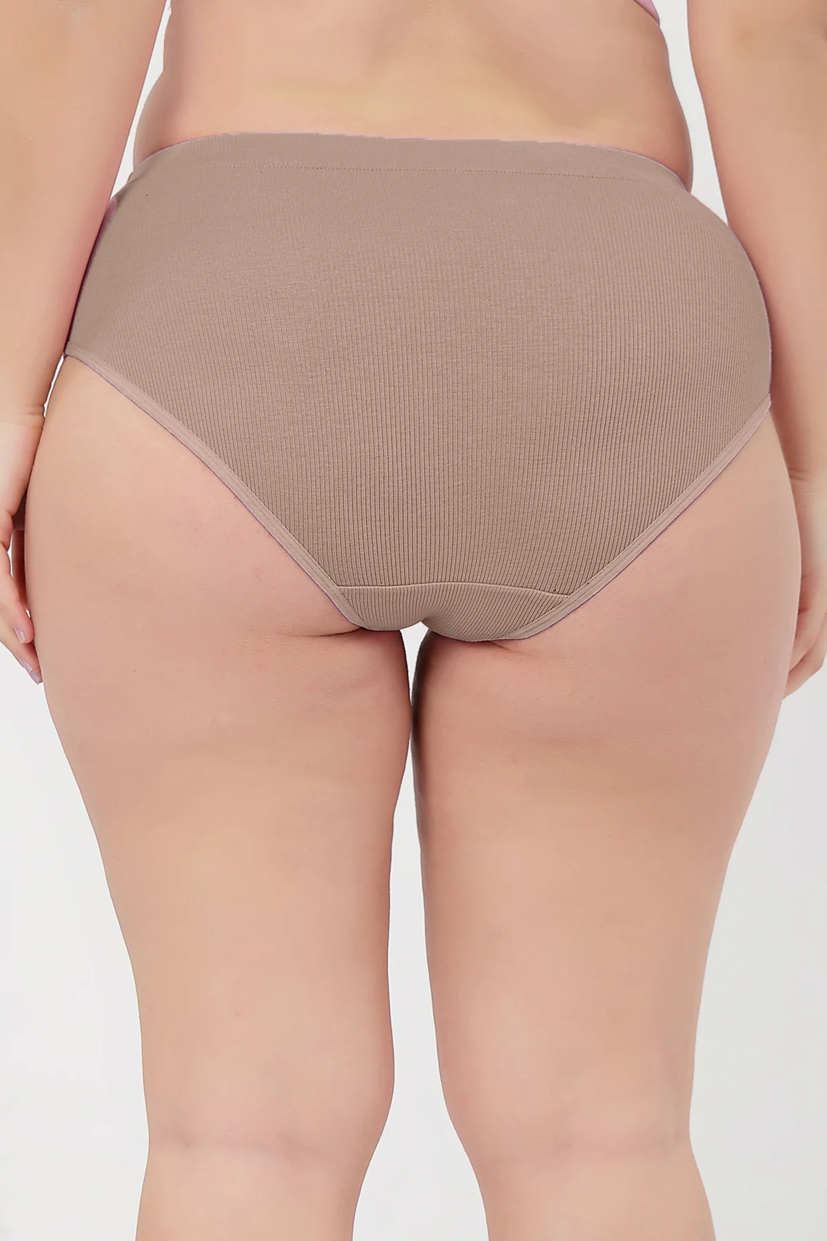 Sera Fine Rib Mid Rise Hipster - Skin - Image 8