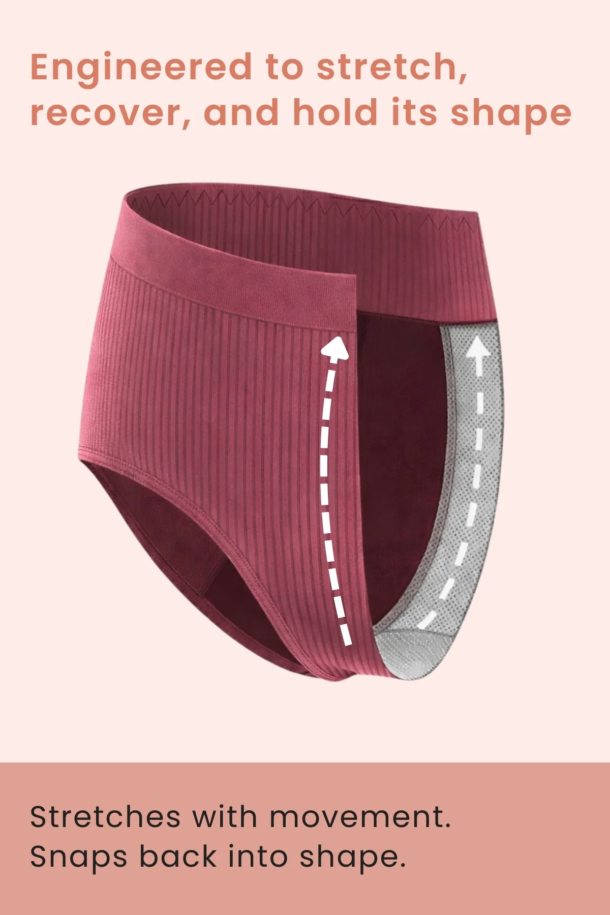 Sera Fine Rib Mid Rise Hipster Pack of 3 - (Blush, Pink, Black) - Image 5