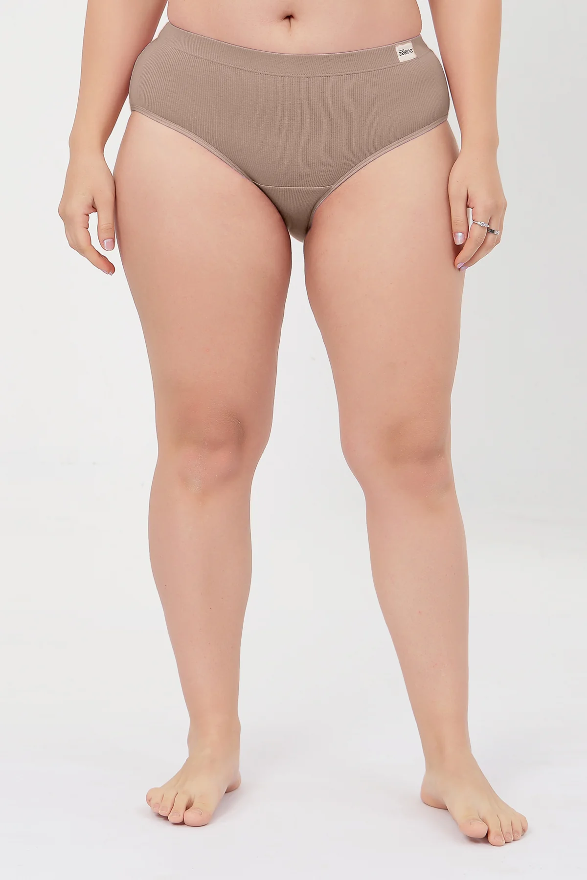 Sera Fine Rib Mid Rise Hipster - Skin - Image 7