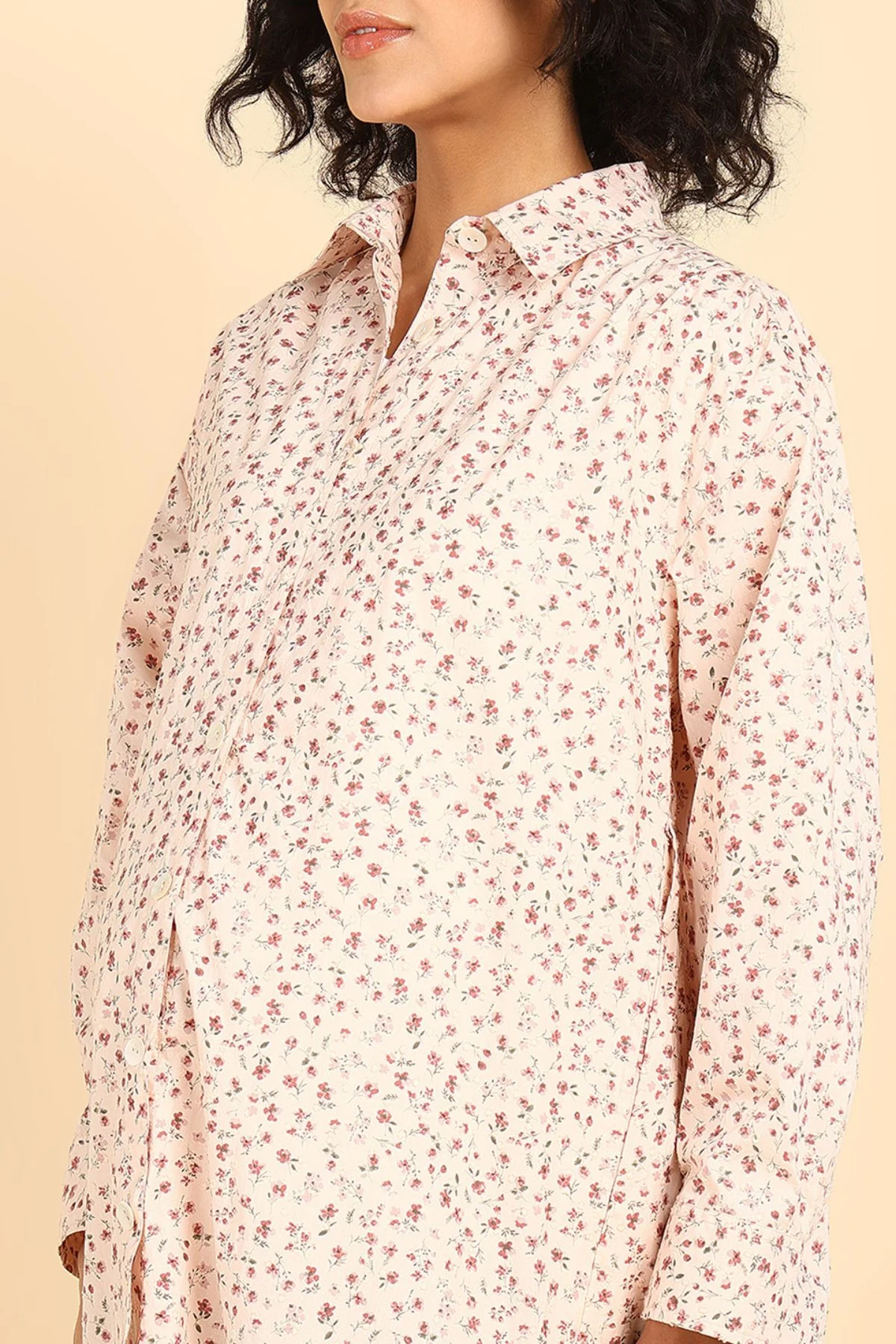 Swiss Dot Dobby 100% Cotton Shirt Dress - Image 6