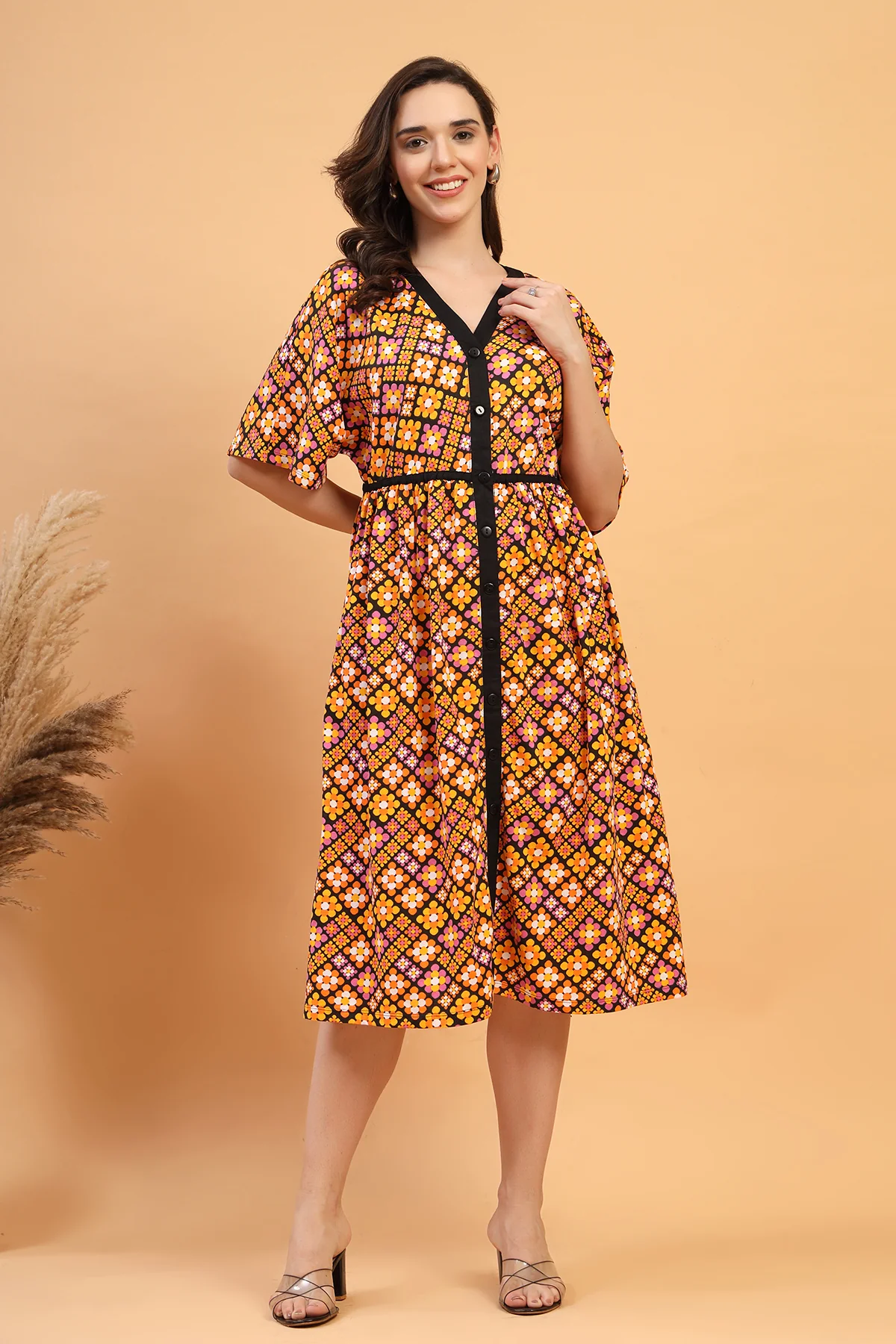 The Graphic Print Zipless Feeding Shirt Dress That Turns Heads - Image 4