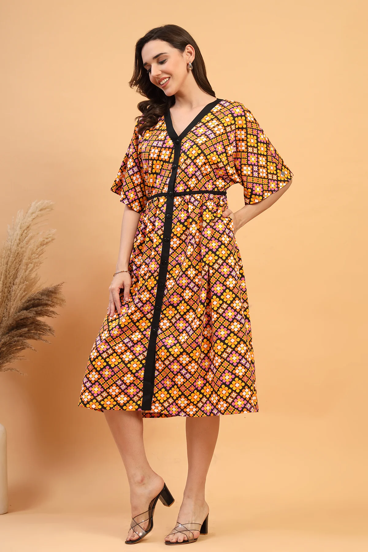 The Graphic Print Zipless Feeding Shirt Dress That Turns Heads - Image 6