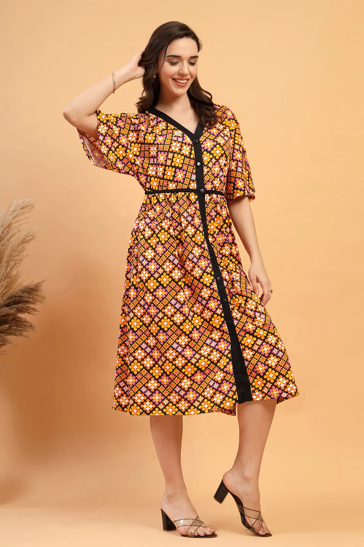 The Graphic Print Zipless Feeding Shirt Dress That Turns Heads - Image 7
