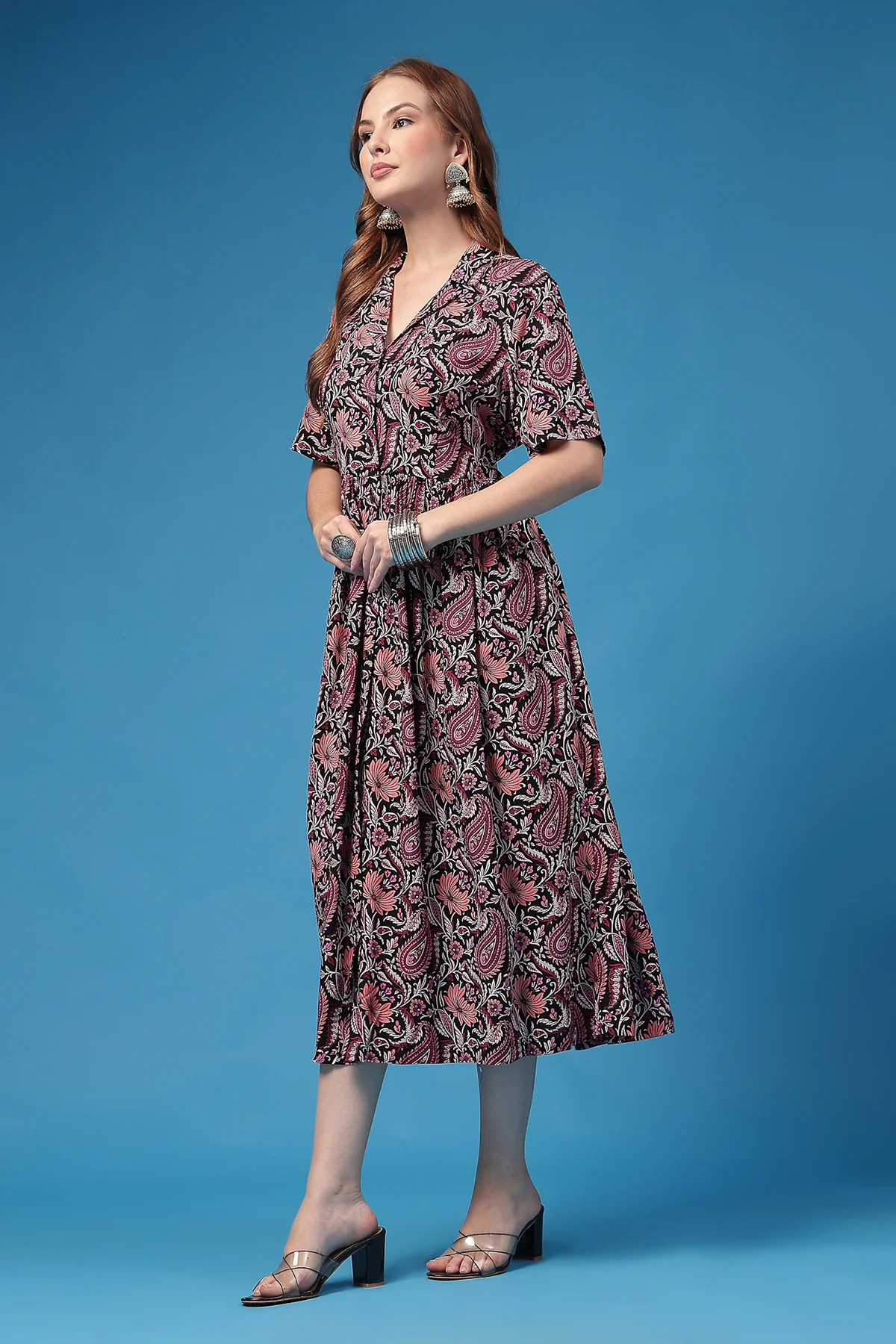 The Plum Paisley Zipless Feeding Shirtdress - Image 7