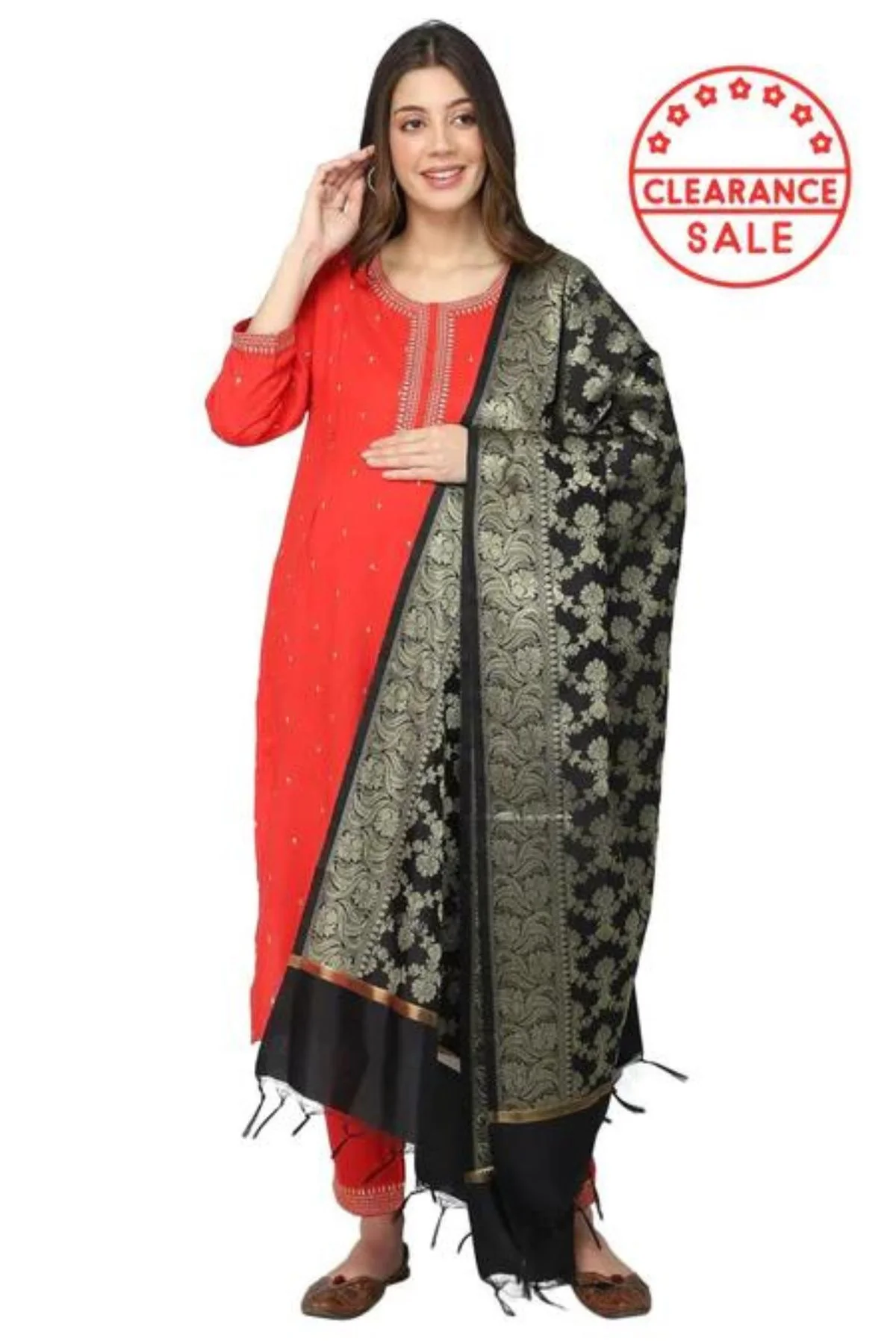 Black Banarasi Dupatta - Image 4