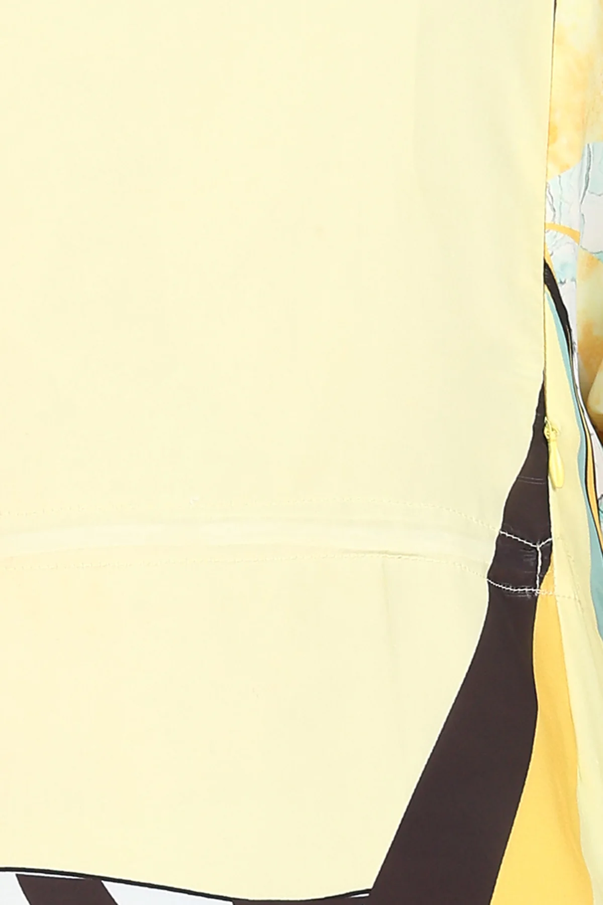 Yellow Printed Maternity Feeding Kaftan - Image 8